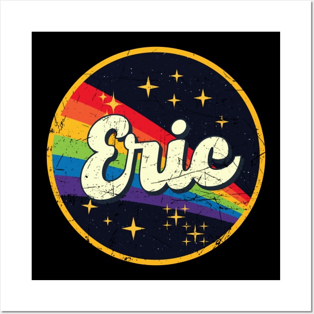 Eric // Rainbow In Space Vintage Grunge-Style Wall Art by LMW Art